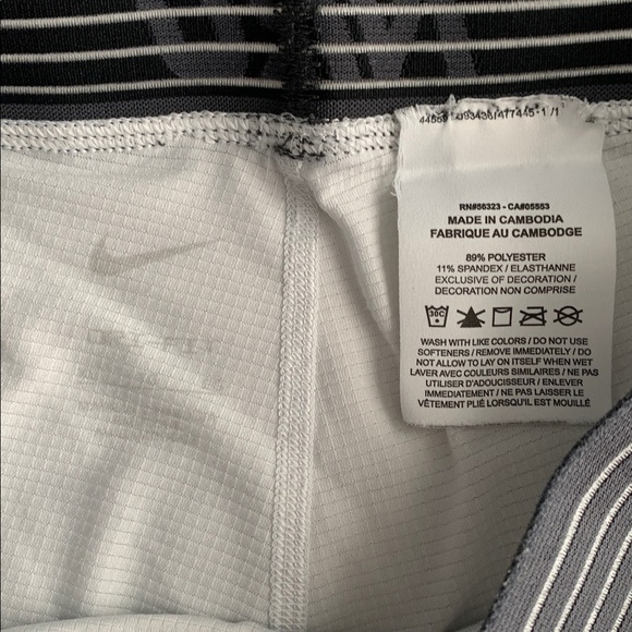 Nike Pro Dri Fit Men's Training Shorts White Mens XL Sliding Workout - Picture 4 of 5